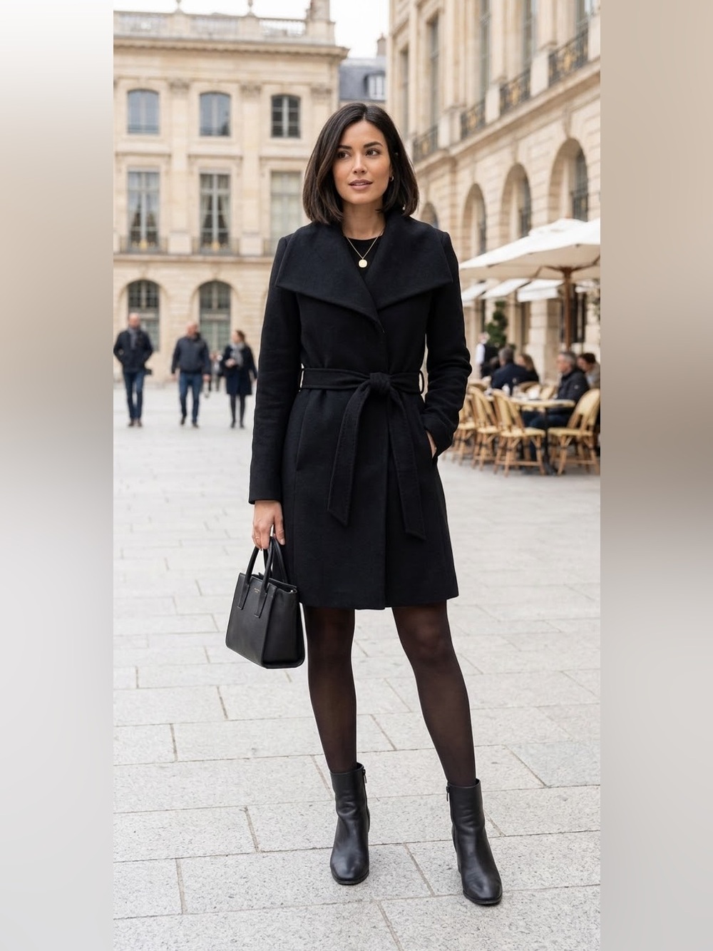 Laundry By Shelli Segal || STRETCH black Coat SZ Medium